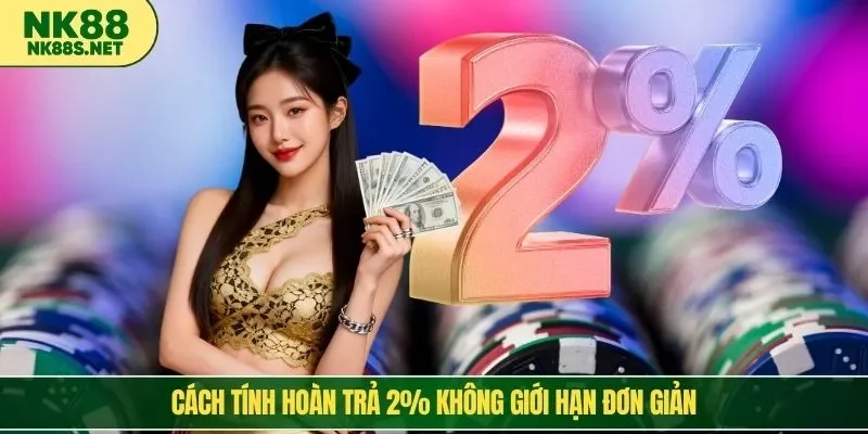 Cách tính hoàn trả 2% không giới hạn đơn giản
