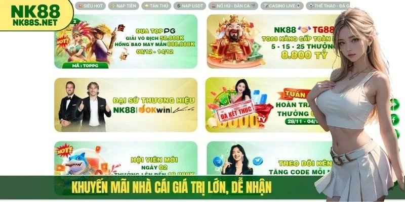 Khuyến mãi nhà cái giá trị lớn, dễ nhận
