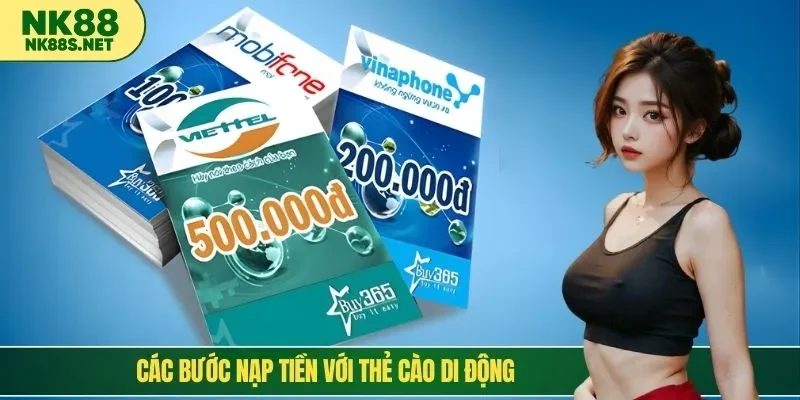 Các bước nạp tiền với thẻ cào di động