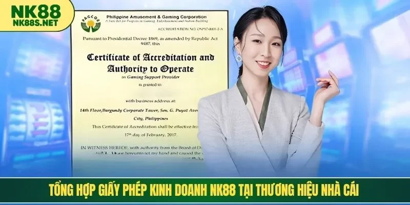 Tổng hợp giấy phép kinh doanh NK88 tại thương hiệu nhà cái